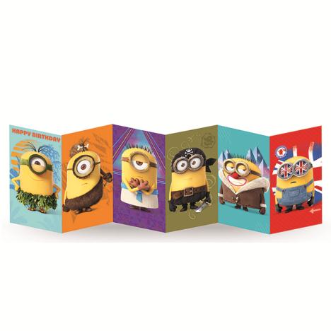 Happy Birthday Minions Fold Out Card 